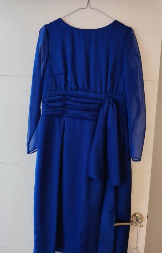 Vestido largo de fiesta azul