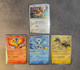 Lotto 4 Carte Pokémon 30° Anniversario