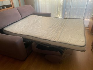 Sofá-Cama Gris Oscuro 210x110