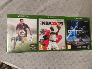Pack 3 Juegos Xbox One: FIFA 15, NBA 2K18, SW