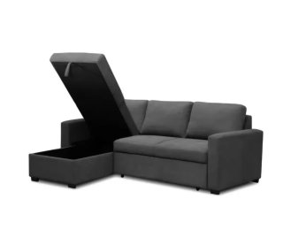 Sofá cama chaiselongue gris tela como nuevo