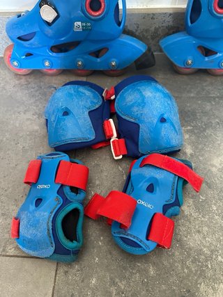 Patines Oxelo Azules Talla 28-30 con Protecciones