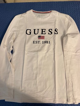 Maglia a maniche lunghe Guess bianca