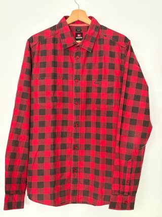Camisa Quiksilver a Cuadros Roja y Negra