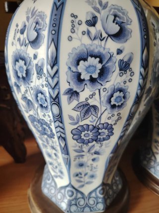 Pareja de Lámparas Delft Antiguas