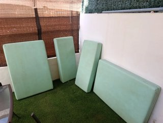 Cojines para palets verdes