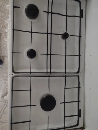 Mueble Cocina Anafe gas y Horno Blanco