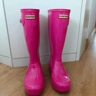 Botas de agua Hunter rosas niña.