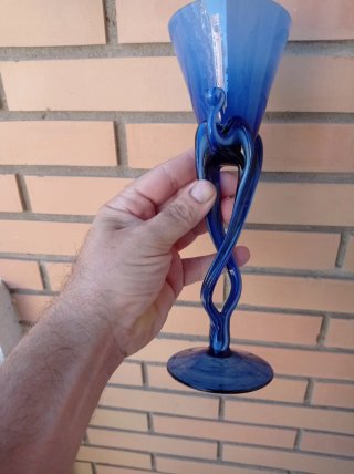 Copa de Cristal de Murano Azul