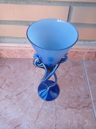 Copa de Cristal de Murano Azul