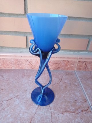 Copa de Cristal de Murano Azul