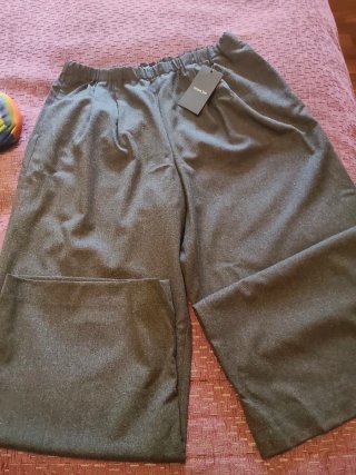 Pantalón Massimo Dutti Gris Mujer