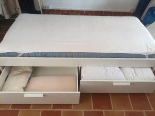 Cama 90x200 BRIMNES Ikea con cajones