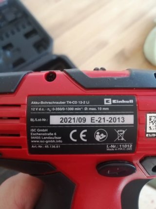 Taladro sin cable Einhell TH-CD 12