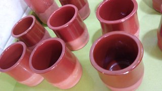 Set de 11 Vasos de Barro.
