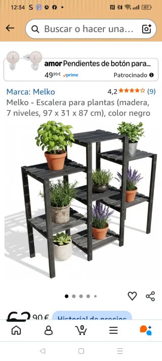 Estantería para Plantas Melko marrón