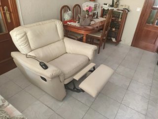 Sillón relax con masaje beige