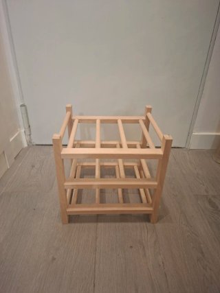 Estante para botellas de vino de madera