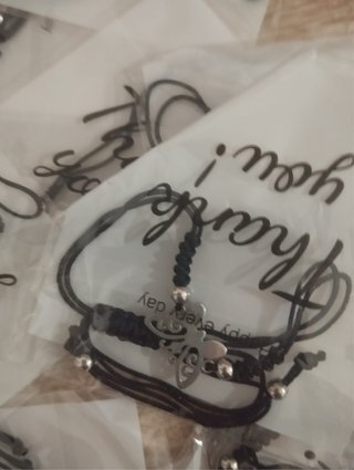 Lote 20 Pulseras Hilo Negro