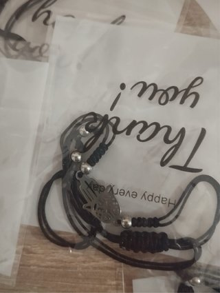 Lote 20 Pulseras Hilo Negro
