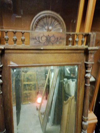 Espejo antiguo madera para restaurar