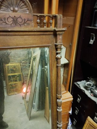 Espejo antiguo madera para restaurar
