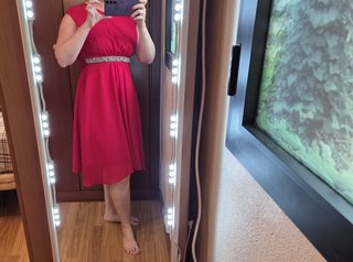 Vestido de fiesta rojo El Corte Inglés Talla 38