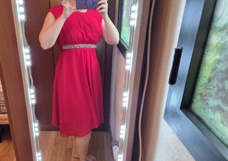 Vestido de fiesta rojo El Corte Inglés Talla 38