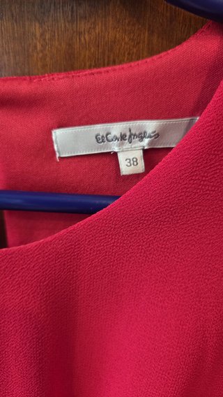 Vestido de fiesta rojo El Corte Inglés Talla 38