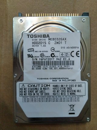 HD 2.5" 80GB IDE Toshiba MK8032GAX