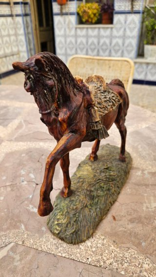 Escultura caballo resina vintage