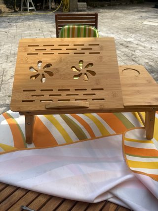 Mesa Bandeja de Bambú para Cama