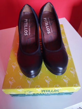 Zapatos de Tacón Negros pitillos