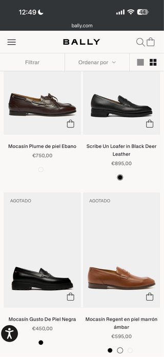 Bally 100% piel Burdeos (vino) T.41.5 (22)