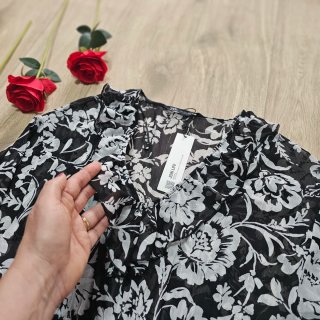 Zara vestido blanco y negro
