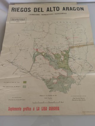 Plano Riegos Alto Aragón 1911