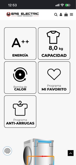 Secadora ERs Electric EMTD81P