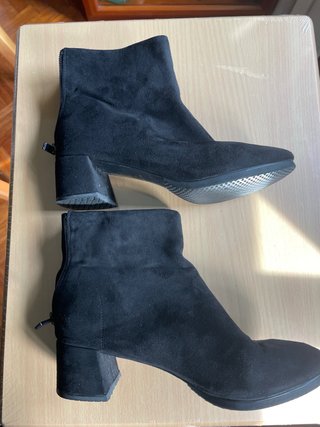 Botines ante negro mujer Talla 38