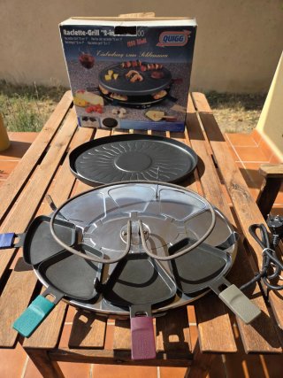 Raclette-Grill QUIGG 2 en 1 1200W