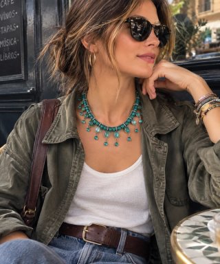 COLLAR TIBETANO VINTAGE CRISTAL TURQUESA