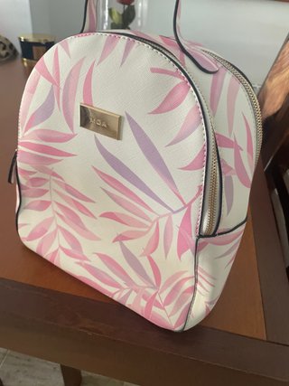 Mochila MOA floral rosa y blanco
