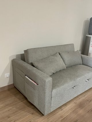Sofá Cama Gris Tela