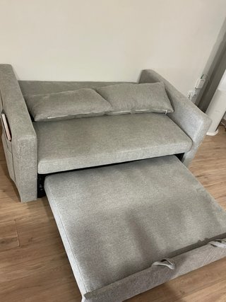 Sofá Cama Gris Tela