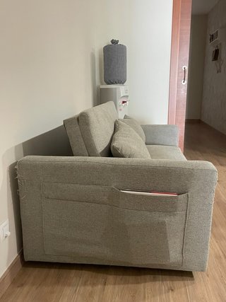 Sofá Cama Gris Tela