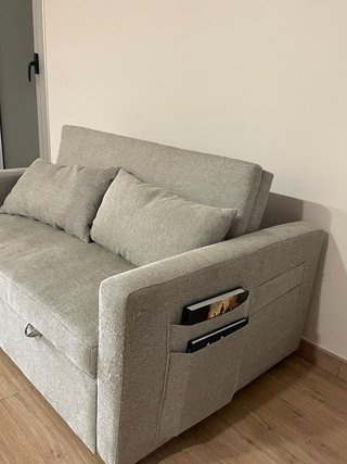 Sofá Cama Gris Tela