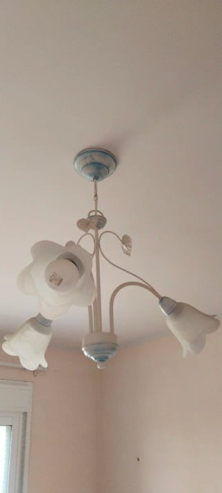 Lámpara colgante de techo floral
