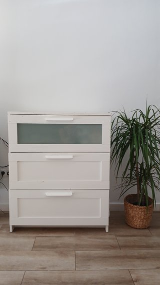 Cómoda IKEA BRIMNES 3 cajones blanca