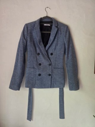 Blazer Mango azul claro