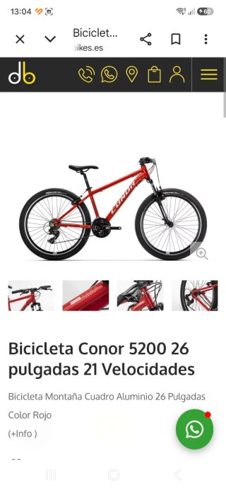 Bicicleta de Montaña Conor 6700 29" y júnior 26"