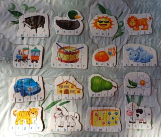 Set de 3 puzzles para niños de 5-6 años.